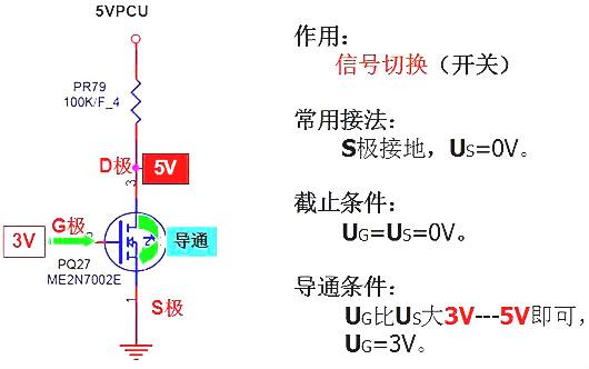 場(chǎng)效應(yīng)管電路圖符號(hào)