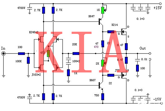 場效應(yīng)管功放電路圖