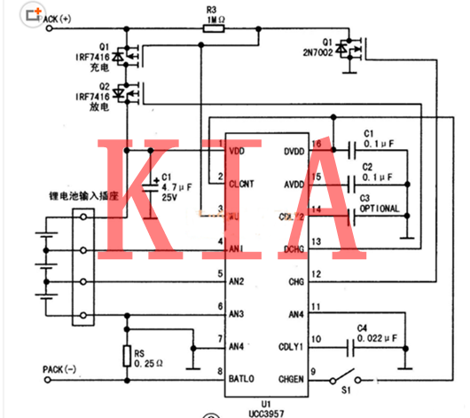 關(guān)于鋰電控制板的靜電和過(guò)壓保護(hù)-KIA MOS管