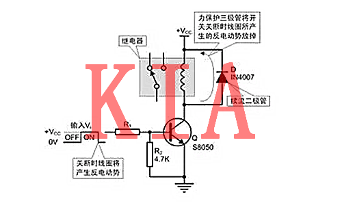 三極管驅(qū)動繼電器