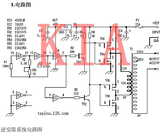 MOS管、變壓器搭建的逆變器電路詳解-KIA MOS管