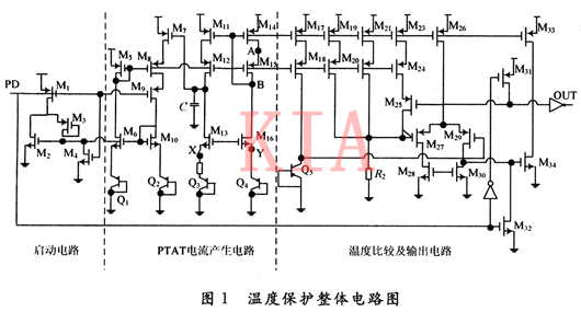 CMOS溫度保護電路（熱滯回功能?）設(shè)計分析-KIA MOS管