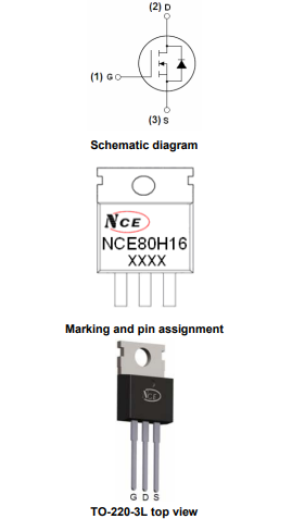 NCE80H16代換,NCE80H16參數(shù),保護板逆變器場效應管-KIA MOS管