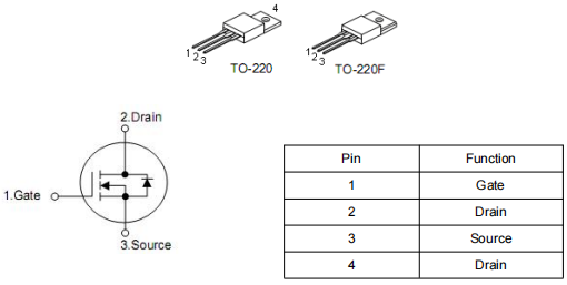 8n60場效應管參數(shù),8n60場效應管引腳圖,8n60參數(shù)-KIA MOS管