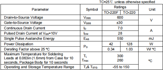 7n60場效應(yīng)管參數(shù),KNF4660A